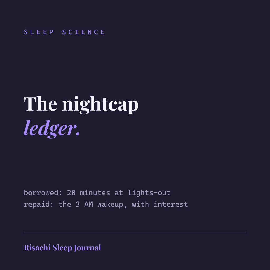 Alcohol and Sleep: Why a Nightcap Works at 11 PM and Fails at 3 AM