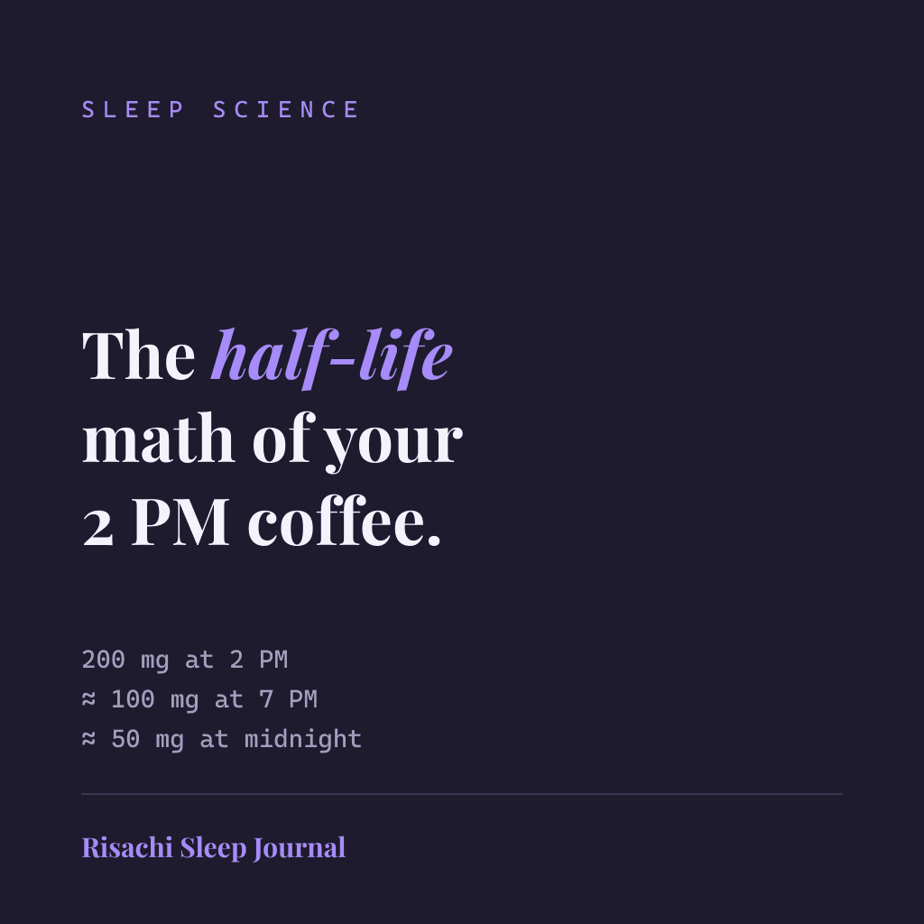 Caffeine Half-Life and Sleep: Why Your 2 PM Coffee Is Still Working at Midnight